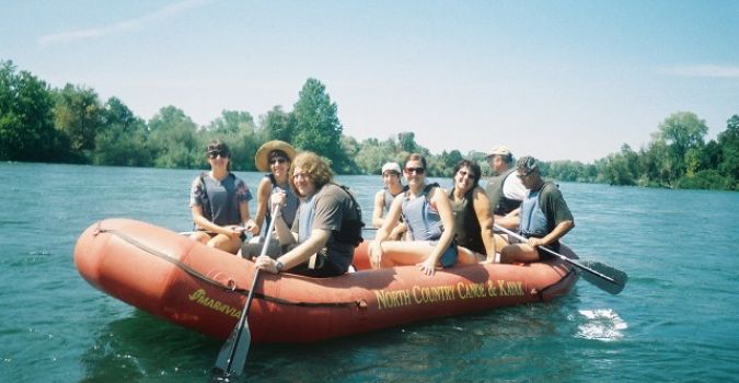 Teen rafting trip